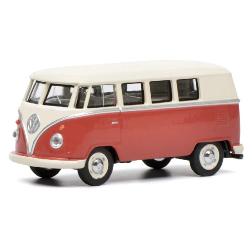 Welly / Volkswagen Classical Bus - Pull Back / Rood