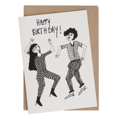 Helen B / Wenskaart met omslag / Happy birthday Dancing Couple